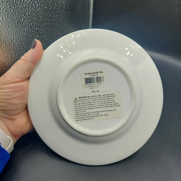 YANKEE CANDLE SHIMMERING FOREST REINDEER CERAMIC CANDLE PLATE - Picture 4 of 5